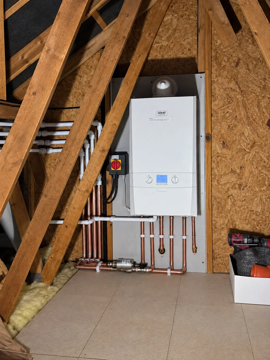 Boiler installation by HAAS Plumbing
