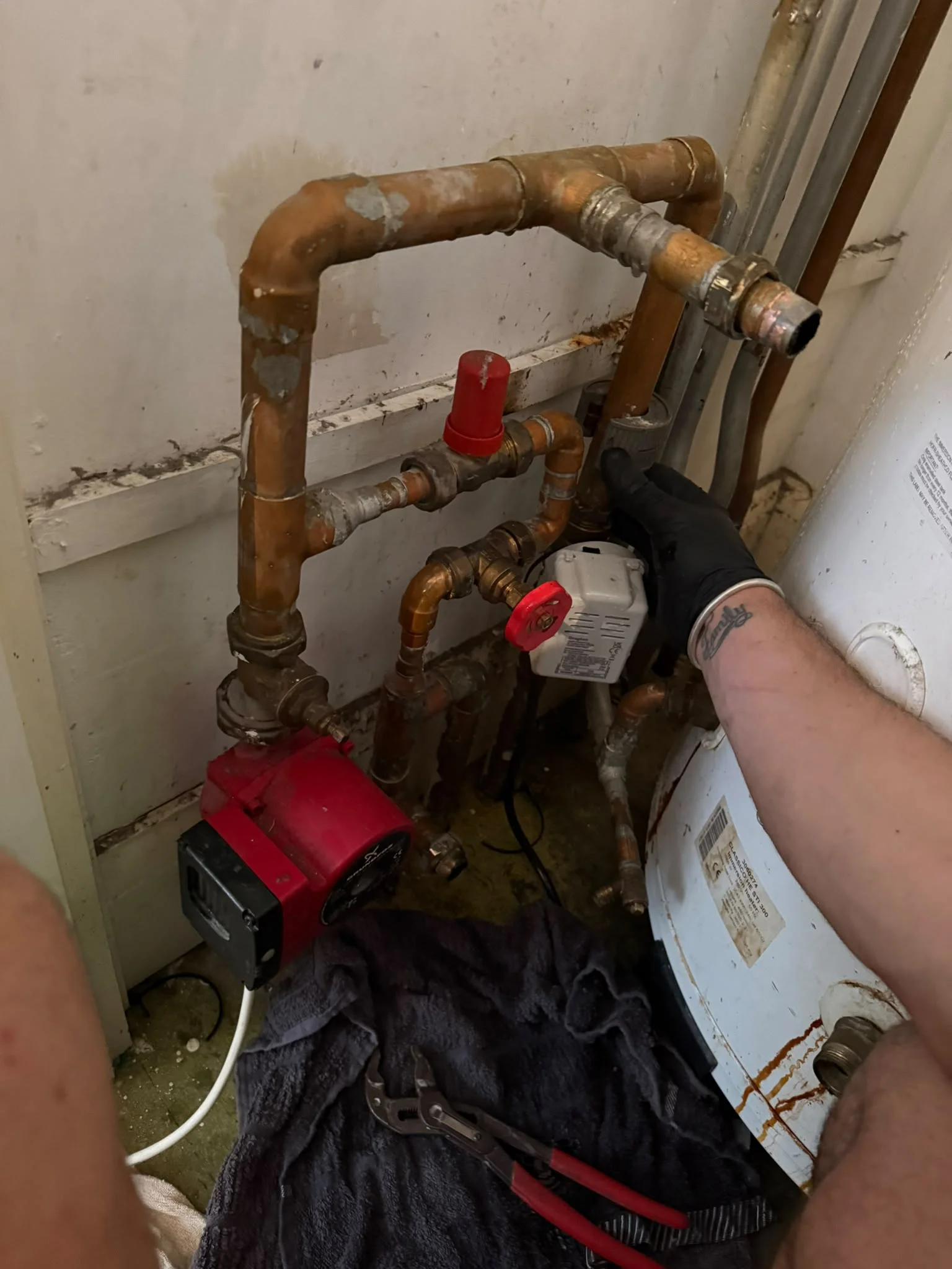 Before boiler installation β old system